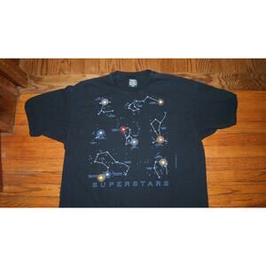 Vintage Superstars Shirt Mens 2XL Constellation Liberty Graphics 90s AOP 2 Sided